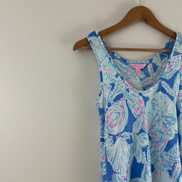 Lilly Pulitzer Patterson Linen Sleeveless Dress Into The Blue Size XS - Picture 6 of 6